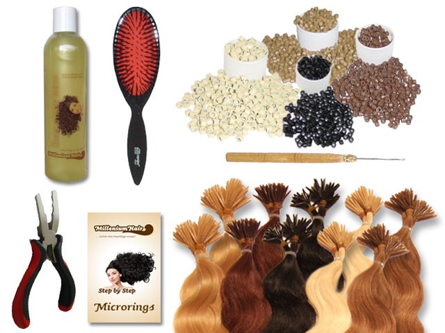 Komplett-Set - 160 Strähnen - Microrings - gewellt - 60 cm - Haarverlängerung