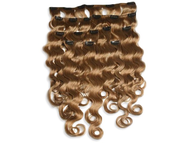 8-teiliges indisches Clip in Extensions Set, gewellt, 110 g, 60 cm - Haarverlängerung