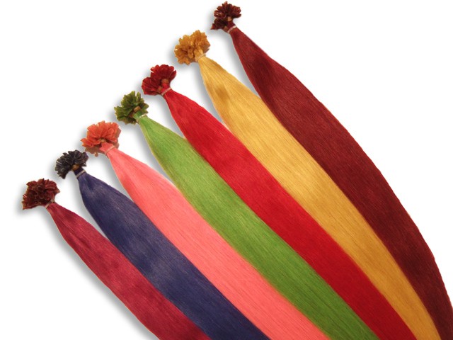 20 indische Fantasy Echthaarsträhnen, U-Tip, glatt, 60 cm - Haarverlängerung