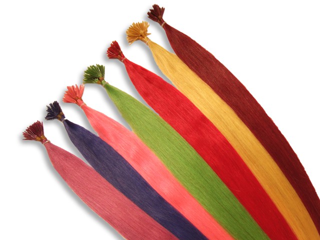 20 indische Fantasy Echthaarsträhnen, I-Tip, glatt, 60 cm - Haarverlängerung