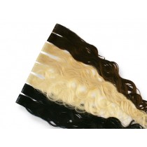 10 indische Tape Extensions á 4 cm, gewellt, 25 g, 60 cm - Haarverlängerung