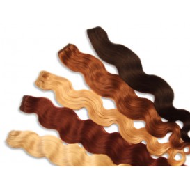 Indische Echthaartresse, gewellt, 100 g, 60 cm - Haarverlängerung