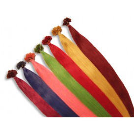 20 indische Fantasy Echthaarsträhnen, U-Tip, glatt, 60 cm - Haarverlängerung