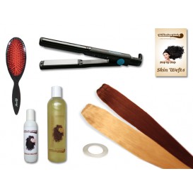 Komplett-Set - 2 Skin Wefts - glatt - 60 cm - Haarverlängerung