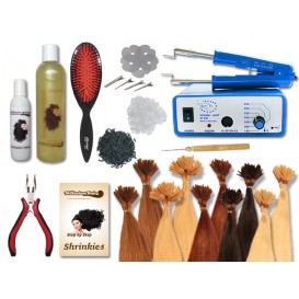 Komplett-Set - 160 Strähnen - Shrinkies - glatt - 40 cm - Haarverlängerung