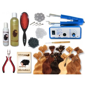 Komplett-Set - 160 Strähnen - Shrinkies - gewellt - 60 cm - Haarverlängerung