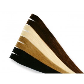 10 indische Tape Extensions á 4 cm, glatt, 25 g, 60 cm - Haarverlängerung