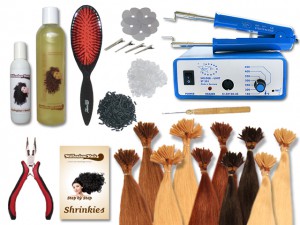 Komplett-Set - 160 Strähnen - Shrinkies - glatt - 60 cm - Haarverlängerung