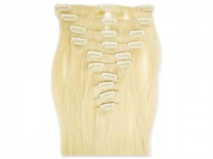 8-teiliges indisches Clip in Extensions Set, glatt, 110 g, 60 cm - Haarverlängerung