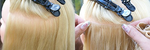 Haarverlängerung Anleitung Bild1 Haarverlängerung SkinWefts Anleitung